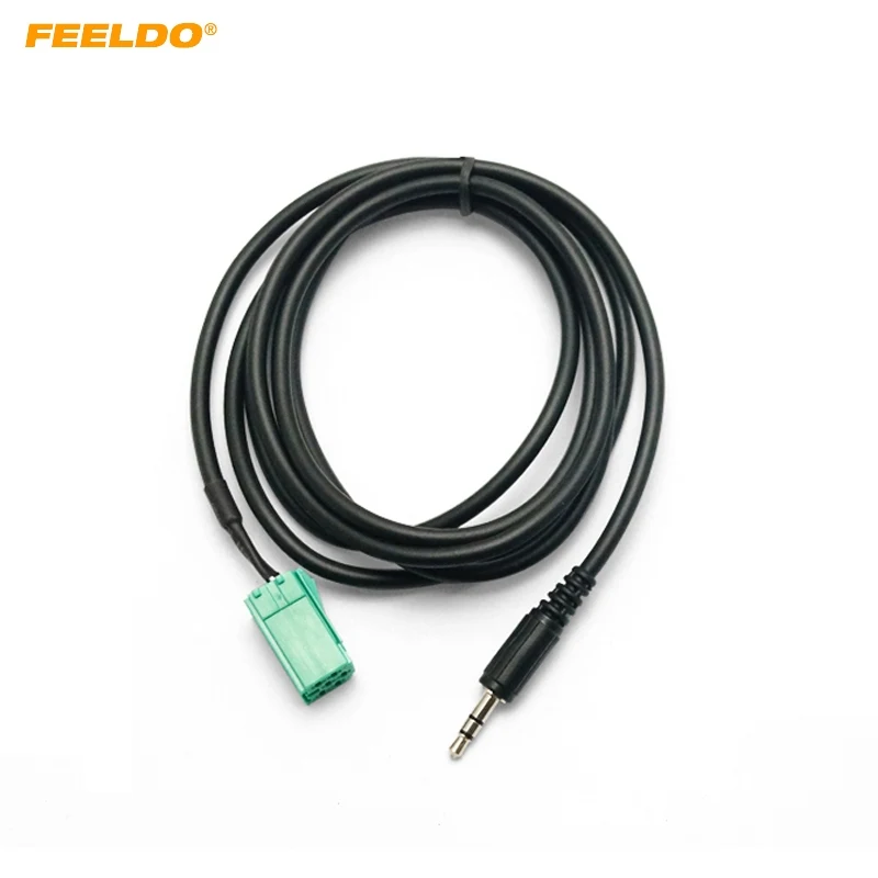 FEELDO Car Aux-In Input 3.5mm Adapter For Renault/Clio/Megane/Laguna MP3/iPod/iPhone Interface Cable #2779