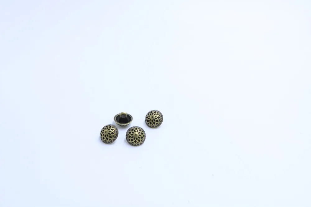 50pcs/lot 10mm Vintage silver bronze mushroom shape fashion metal buttons for garments Sewing shank button