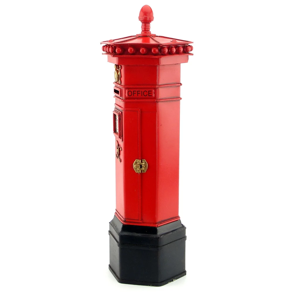 Antique London postbox ironwork rękodzieło model dekoracji ozdoby domowe poczta poczta rękodzieło produkcja żelaza