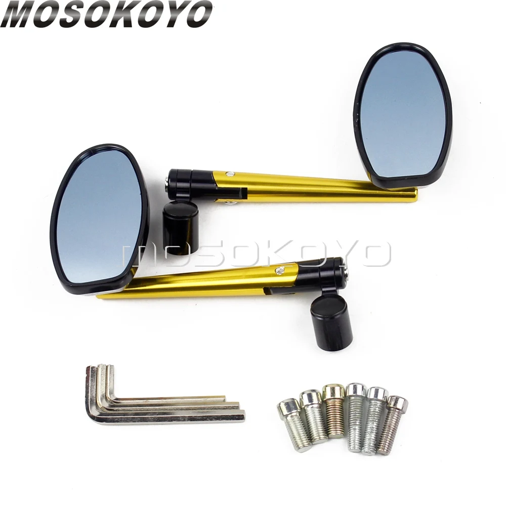 Aluminum Motorcycle Mirror Scooter Rearview Side Mirrors Universal For Ducati Suzuki Honda Yamaha Kawasaki Cruiser