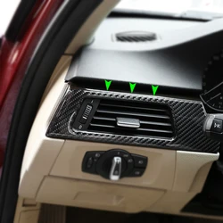Carbon Fiber Car Interior Left Driver Side Air Conditioning Outlet Vent Cover Sticker Trim For BMW 3 Series E90 E92 E93 05-12