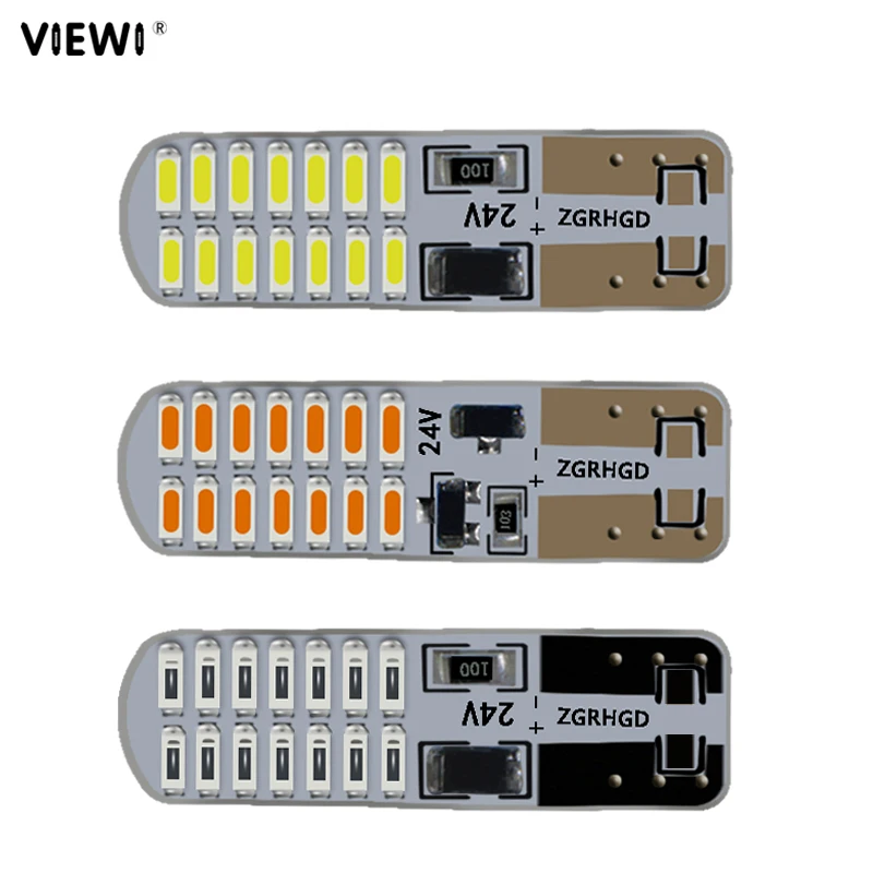 

4pcs T10 W5W Led Car Light 24V 2W Canbus Super Truck Parking Bulb IP65 Auto Wedge Clearance Lamp T 10 24 Volt Bus License Lights