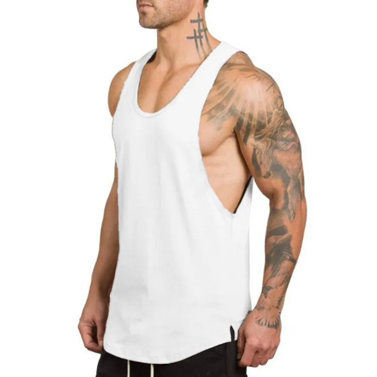 Brand mens sleeveless shirts Summer Cotton Male Tank Tops gyms Clothing Bodybuilding Undershirt Fitness tanktops tees