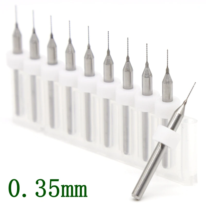 0.35mm Tungsten Carbide Pcb Drill Kit 10PCS Printed Circuit Board Mini Cnc Router Metal Woodworking Laser Cutting Micro Drilling