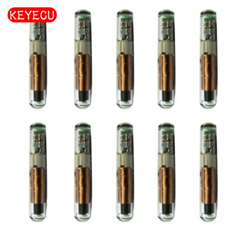 

Keyecu Car Key Chips, 4C Blank Transponder Chip Glass