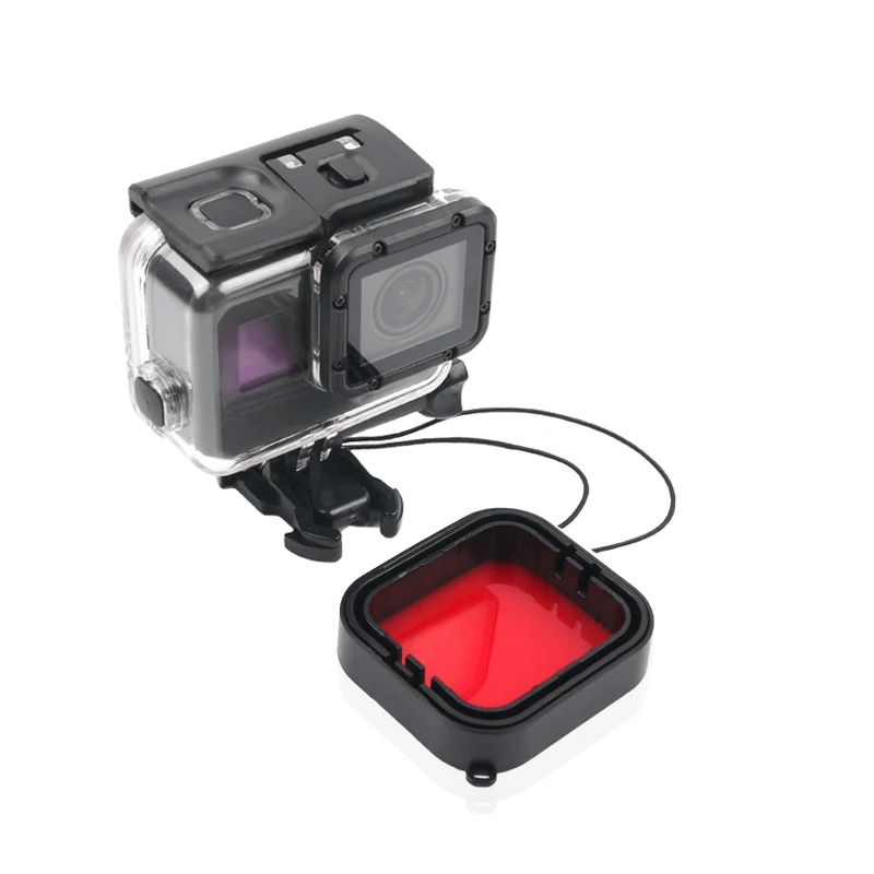 Diving Filter Red Pink Purple waterproof Case Underwater Housing Dive Filtors For Gopro Hero 5 6 7 Black For Go Pro Accessory