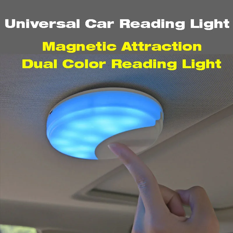 10Pcs Car reading light Dual Color Multipurpose USB rechargeable LED car roof ceiling dome light magnetic easy installation