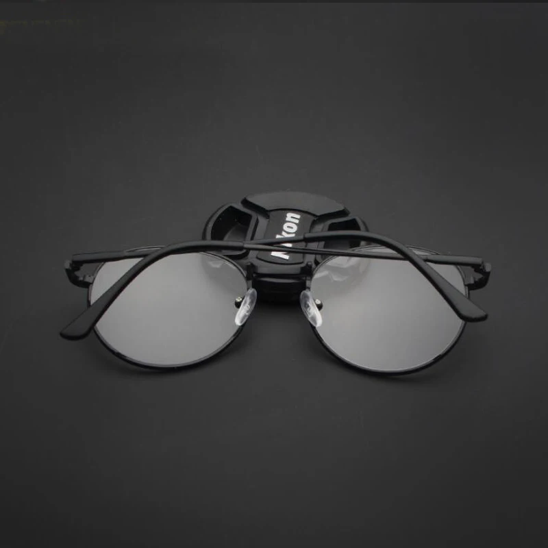 DOKLY Vintage Round Glasses Men Women\'s Glasses Metal black Frame Eyewear vintage Female Optics Eyeglasses Clear Lens glasses