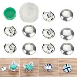 Round Fabric Cloth Covered Button Kit Diy Bag Cloth Buckle Machine Set Handmade Crafts Press Button Base Making Sewing Supplies