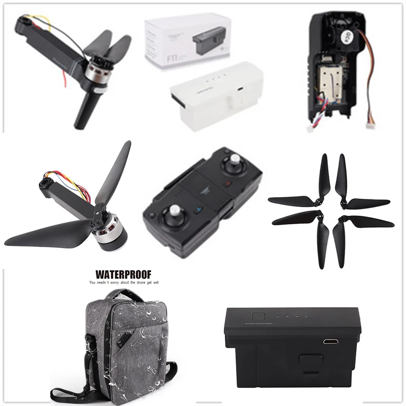 

SJRC F11 Spare parts&Access RC Drone Remote Control Brushless Motor Propellers 5G wifi FPV HD Camera