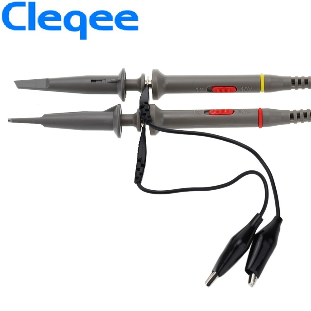 Cleqee 2PCS P6060 Oscilloscope Probe 60MHz Clips For Tektronix oscilloscope HP X1/X10 DC-60MHz