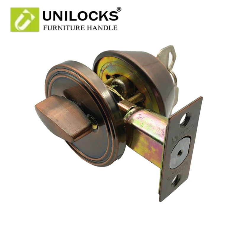 

UNILOCKS 101AC Deadbolt Door Lock Iron Tubular Lever Single Cylinder/Deadbolt Invisible Locks shopping from USA