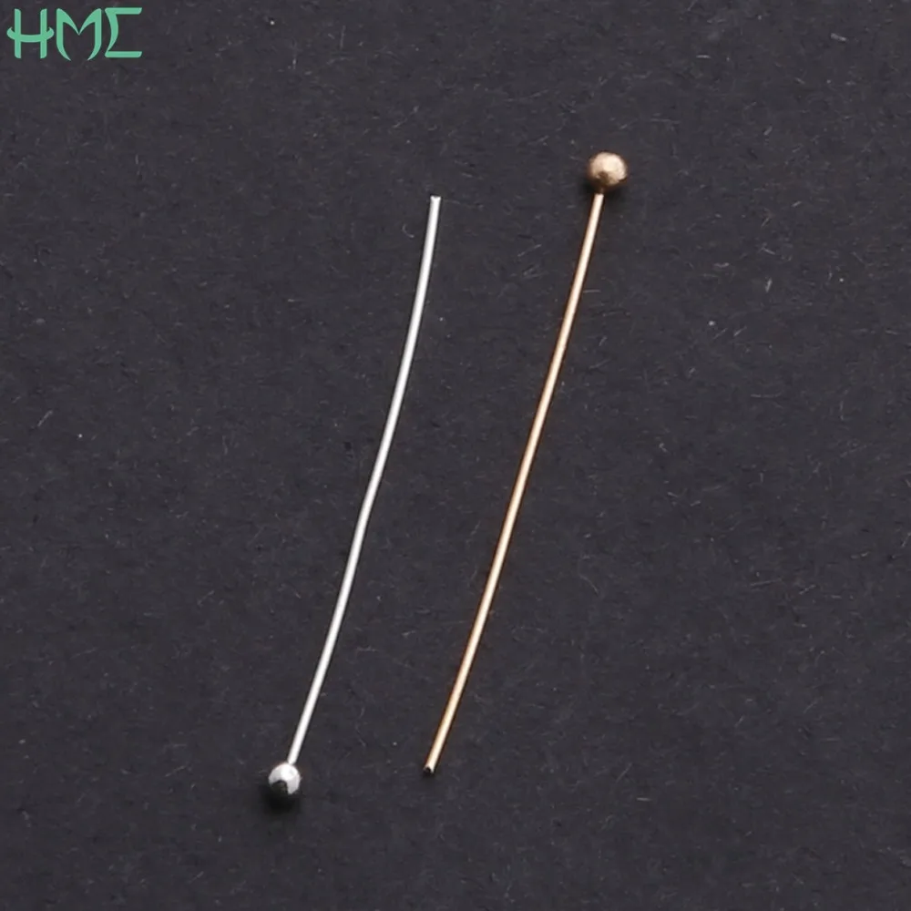 300 pcs 0.5x30mm rod/KC złota kula miedziana głowy Pin igły Diy dostawy dla akcesoria do wyrobu biżuterii ustalenia hurtownie