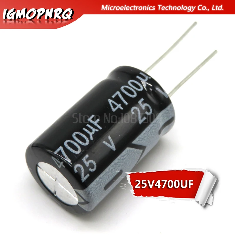 5PCS 25V4700UF 16*25mm 4700UF 25V 16x25mm Aluminum Electrolytic Capacitors DIP