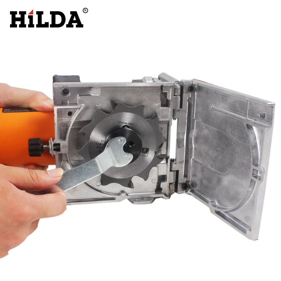 HILDA 760W Biscuit Jointer Electric Tool Woodworking Tenoning Machine Biscuit Machine Puzzle Machine Groover Copper Motor