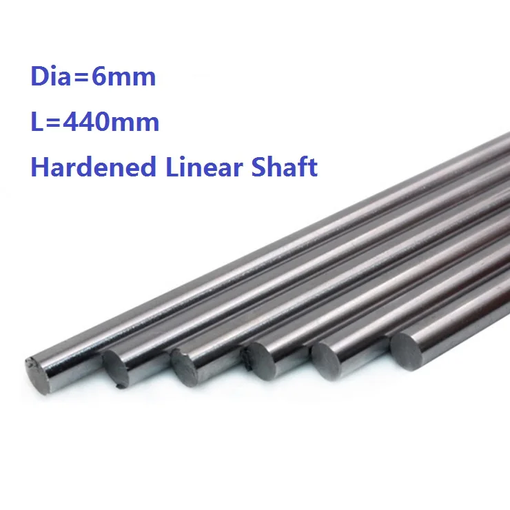 

100pcs/lot Dia 6mm shaft 440mm long Chromed plated linear shaft hardened shaft rod bar rail guide for 3d printer cnc parts