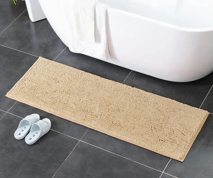 Bath Rugs for Toilet Anti-slip Bathroom Mat Carpet Chenille Foot Pad 50*120cm Floor Mat for Kitchen Bedroom Living Room Stairs