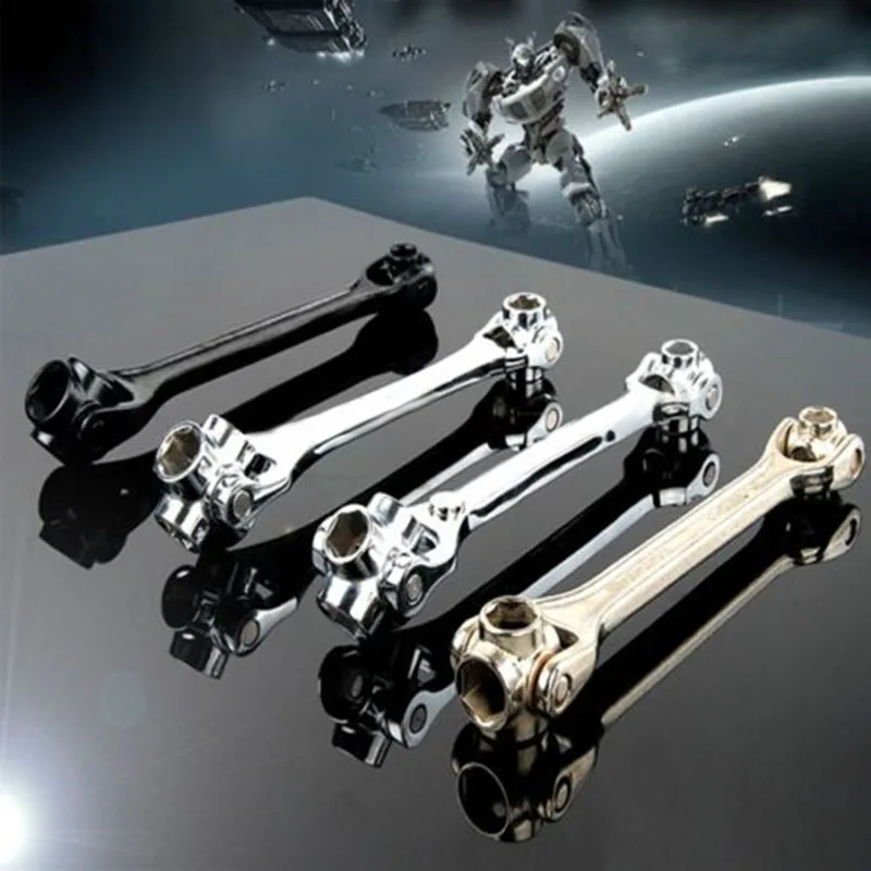 8 In 1 10-22mm Dog Bone Shape Hexagon Socket Wrench Spanner Universal Tool