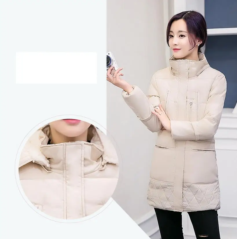 Winter Jacket Women Thick Warm Hooded Parka Mujer Cotton Padded Coat Long Paragraph Size 3xl Slim Jacket Female