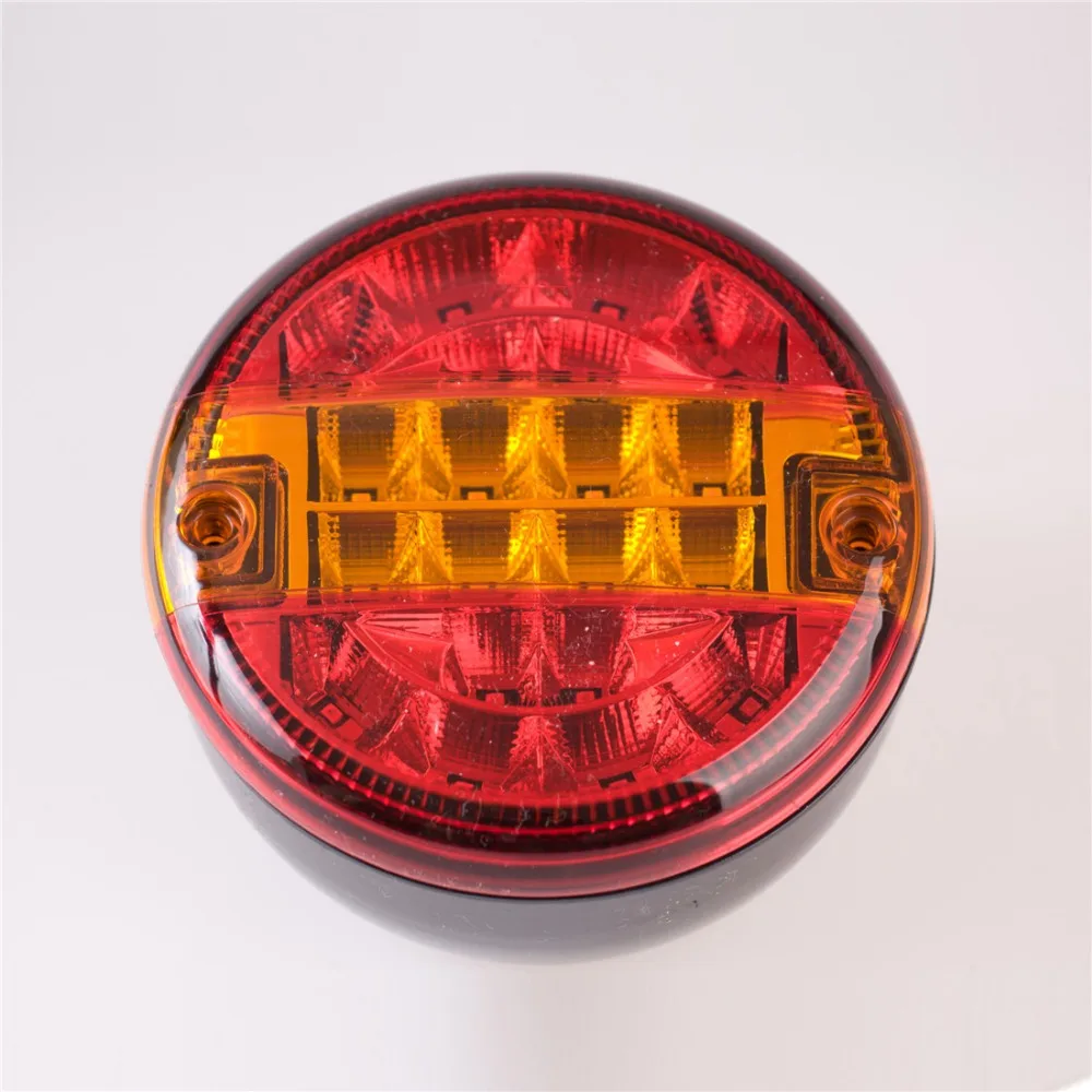 1Pcs 140mm 12V/24V LED Waterproof Automobile Red Stop Tail Lights Amber Turning Signal Light Car Indicating Lamp Functional