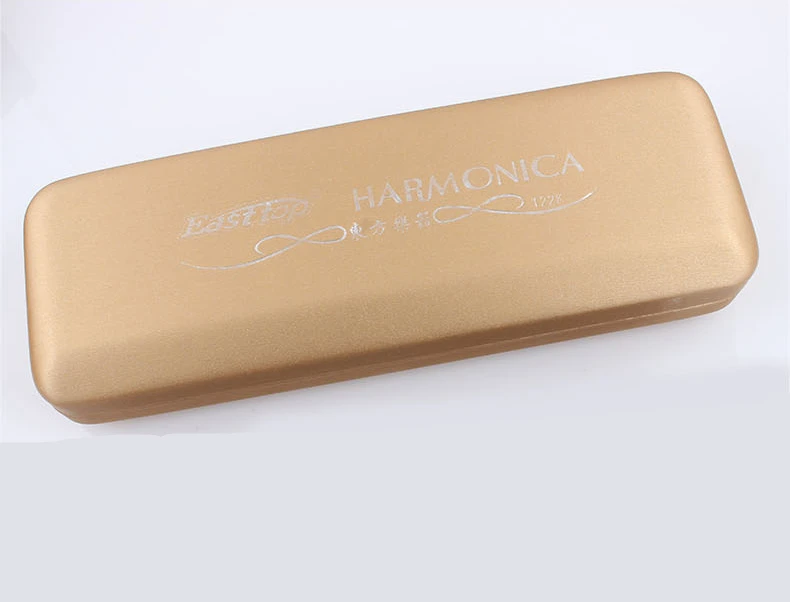 Easttop Harmonica 22 hole tremolo harp phosphor bronze reeds Key of C thickening plate harp Mouth Ogan Musical Instrument T22K