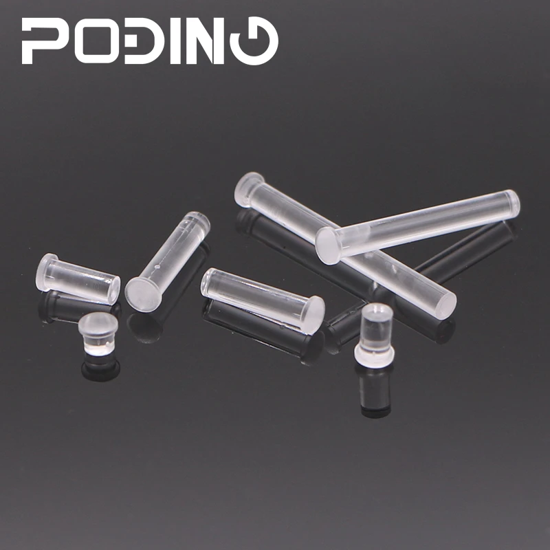 50pcs/lot Poding Led Light Pipe RoHS Plastic 3mm Light Guides Clear Round Head Light Pipe PLP5-2-125