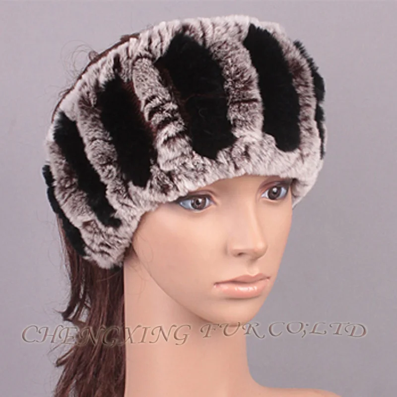 Hand Knitted Elastic Cheap Wholesale Genuine Rex Rabbit Fur Knitting Headband Fur Scarf CX-E-37S