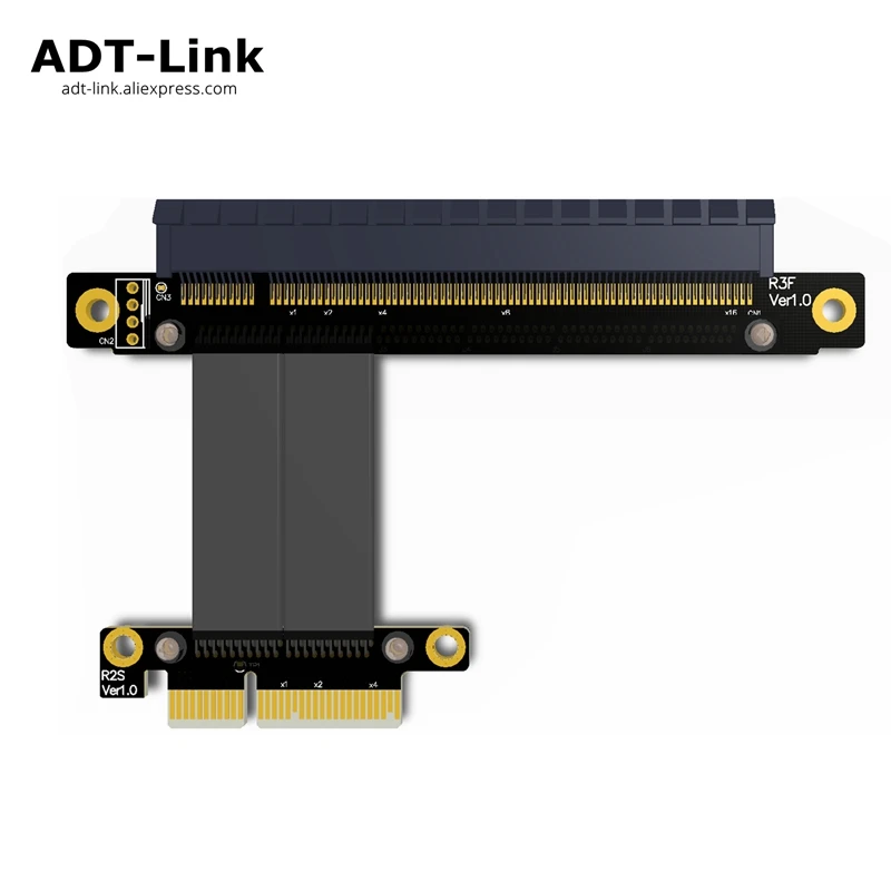 

PCIe 3.0 x4 to x16 Extension Cable 32G/bps PCI-E 4x 16x GTX1080Ti Graphics SSD RAID Card Extender Conversion Cable PCI Express