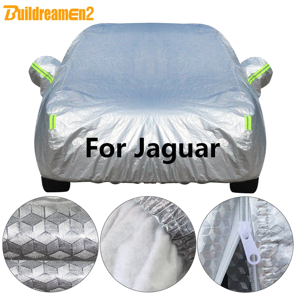 

Buildremen2 Thick Cotton Car Cover Waterproof Sun Snow Rain Hail Prevent Cover For Jaguar S-Type X-Type XK XE XKR F-Pace F-Type