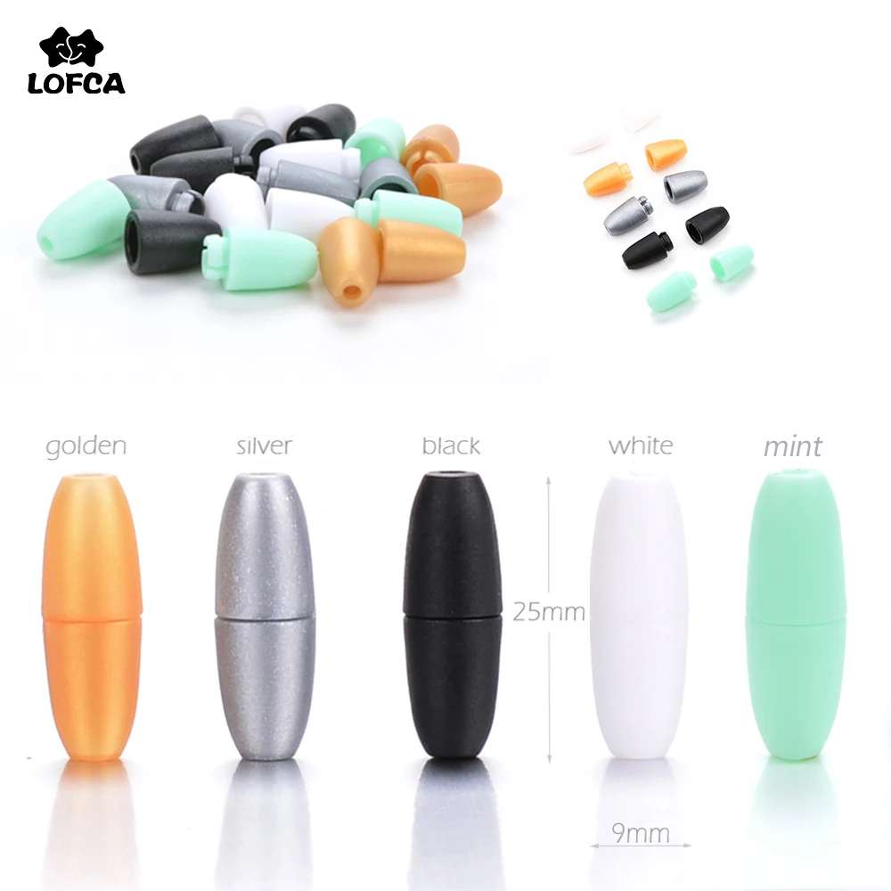 LOFCA 100 sztuk/partia Breakaway plastikowe zatrzaski do silikonowego naszyjnika na ząbkowanie DIY zapięcie bezpieczeństwa do zapięć magnetycznych zapięcie karabińczyka
