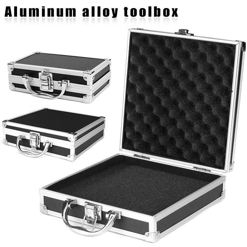 Portable Aluminium Carry Case Tool sponge storage Box Organizer Travel Tool Holder Valuables storage boxWWO66