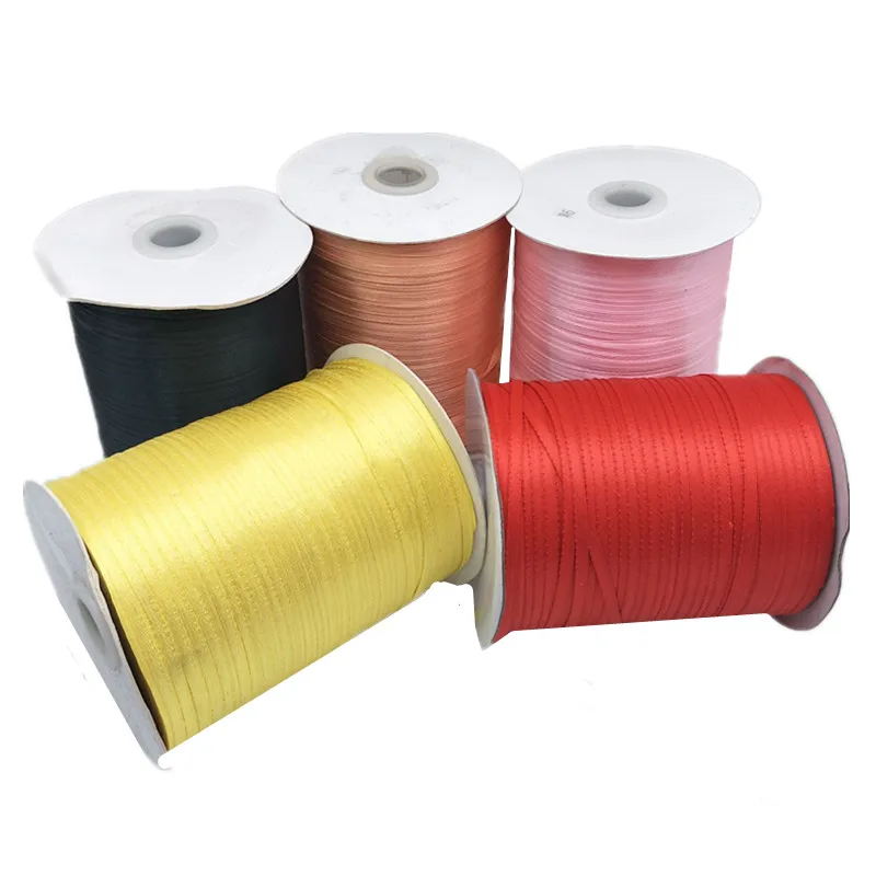 Hot sell 25yards 3mm handmade DIY Material silk satin ribbon for Arts crafts sewing christmas wedding party decoration 5BB5621