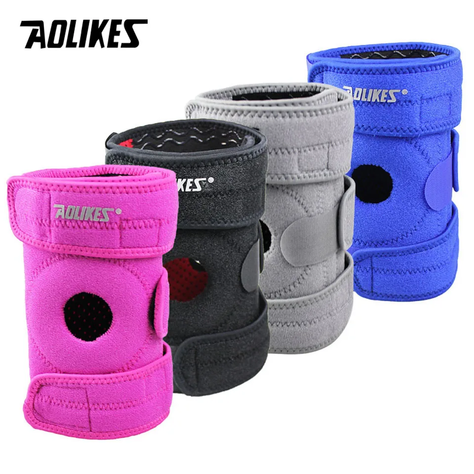 AOLIKES 1PCS HONOR Spring Adjustable Sports Leg Knee Support Brace Wrap Pads Sleeve Cap