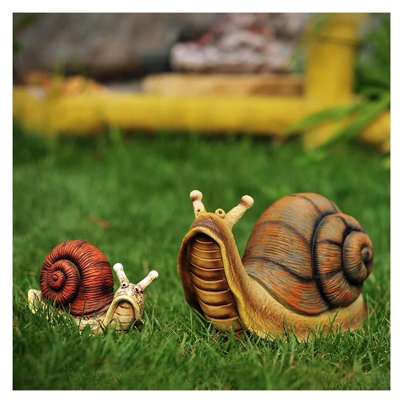 

Cute Resin Snail Statue Outdoor Garden Store Bonsai Decorative Animal Sculpture For Home Office Desk Garden Decor Ornament