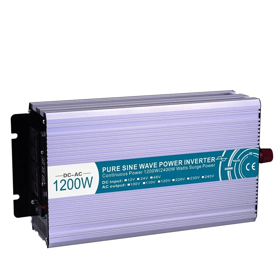 MKP1200-122 inverter 1200v 12vdc to 220vac inverter Pure Sine Wave voltage converter,solar inverter LED Display