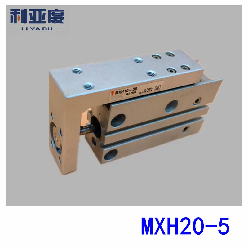 

SMC type MXH20-5 MXH20-10 MXH20-15 MXH20-20 MXH20-25 pneumatic slider (linear guide) slide cylinder Bore Size 20mm Stroke 5mm