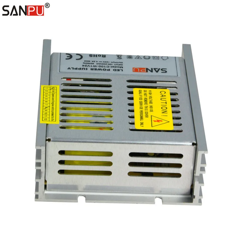 SANPU SMPS 24 V LED Power Supplies 100W 4A Switching Drivers 110V 220V AC to DC Light Transformers Full Container Load Wholesale