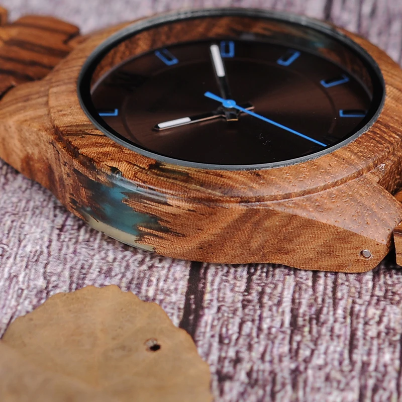 BOBO BIRD-Montre en bois pour hommes, design spécial, à quartz, dans une boîte cadeau en bois personnalisée, livraison directe