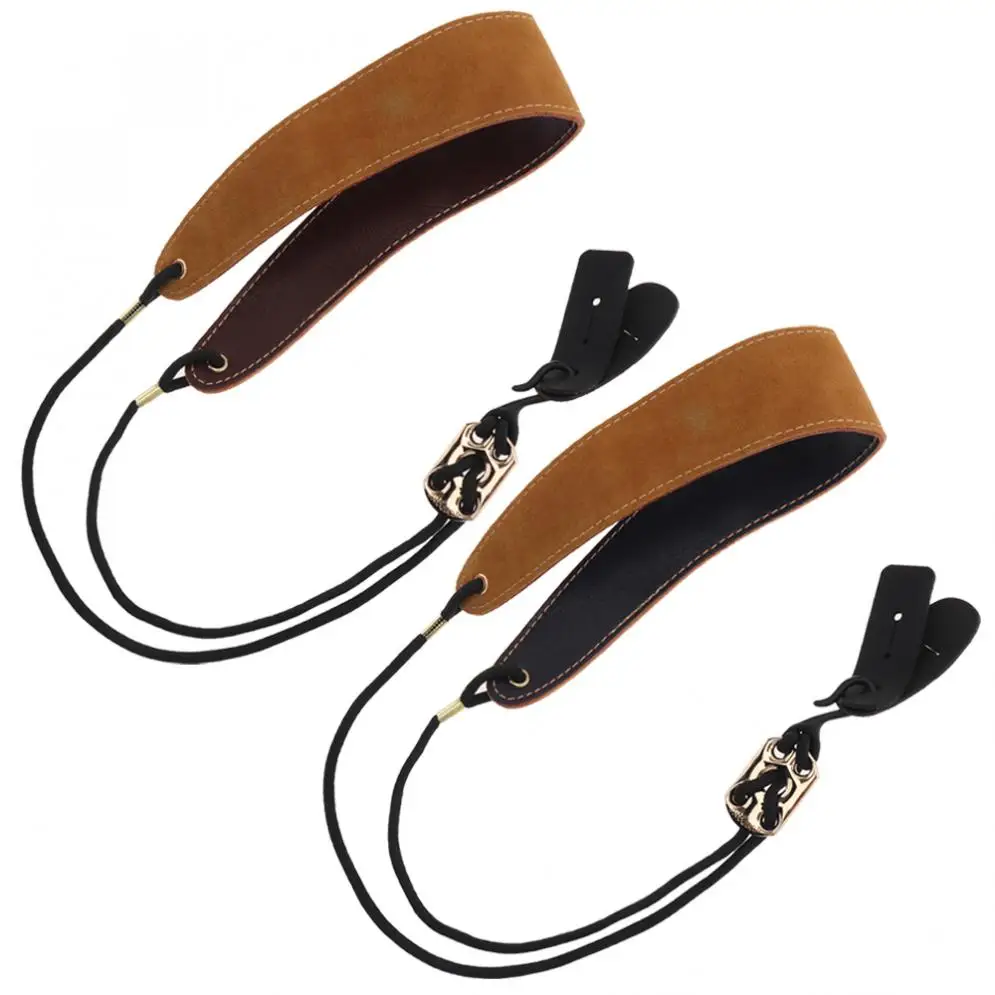 

Adjustable practical Genuine Leather Saxophone Clarinet Neck Strap Single Shoulder Strap Metal Buckle for Saxophone Clarinet