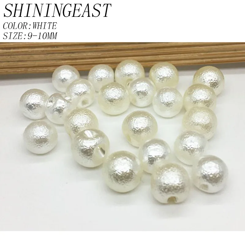 

50pcs/lot 9-10mm flower side deviation hole white pearl buttons decoration for shirt sewing diy craft accessories 1950