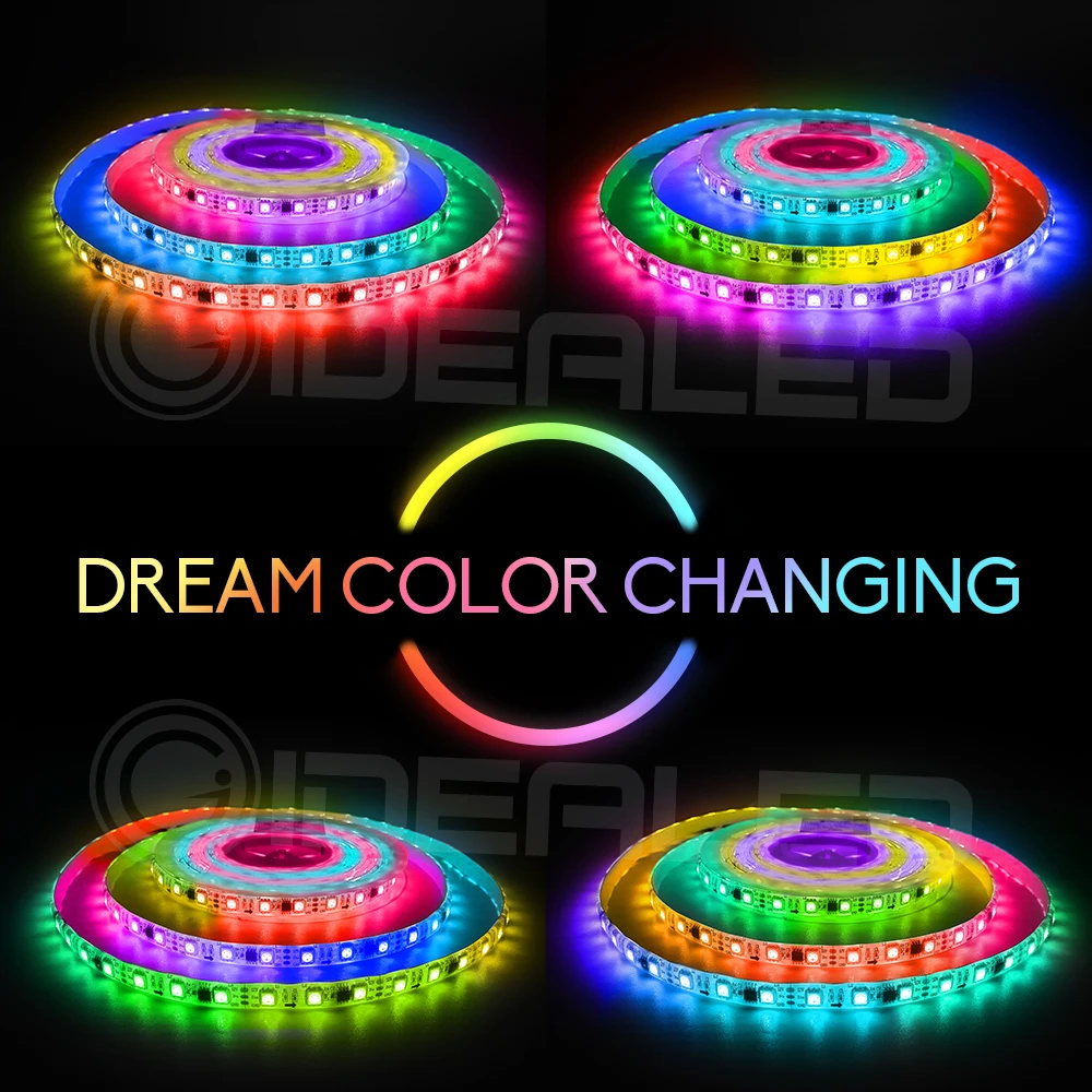 

Color LED Strip Lights 60 Pixel Addressable Digital Colorfull Flexible WS2812B Strip Lights for home DIY decoration