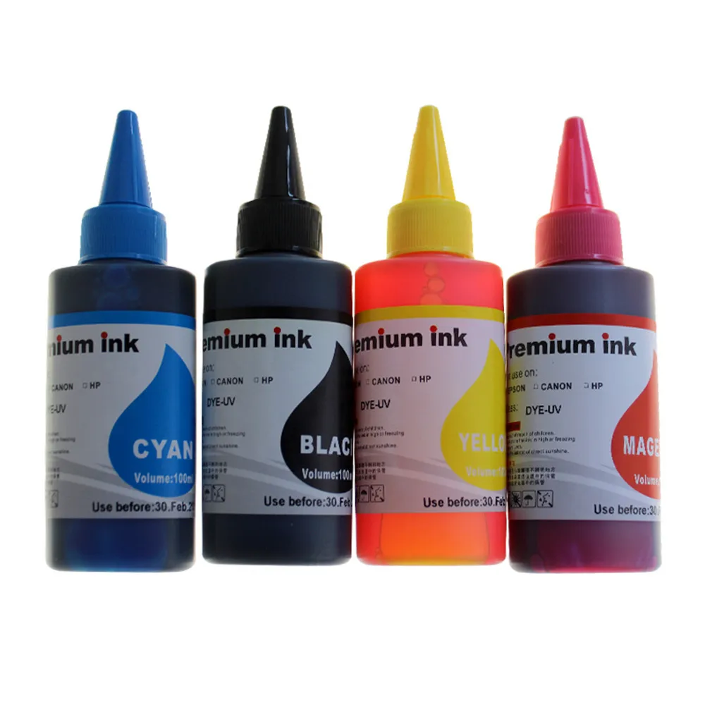 4X100ML BK C M Y Dye ink LC123 LC123XL for Brother MFC-J4510DW MFC-J4610DW MFC-J470DW DCP-J132W DCP-J172W DCP-J752DW DCP-J4110DW