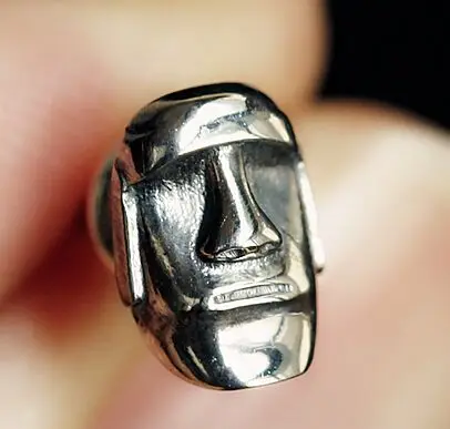 Cute Steampunk Moai Stud Gypsy Witch Easter Island Earring Ahu Tukuturi Face Jewelry