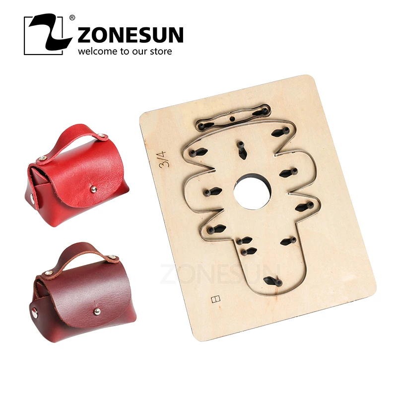 ZONESUN AHS leather cutting die knife Customized handbag shape leather coin pouches small coin case minimalist wallet mold DIY