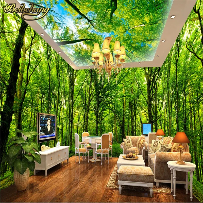 beibehang forest themed space full house backdrop Custom 3D mural wallpaper TV backdrop bedroom living room mural wall paper