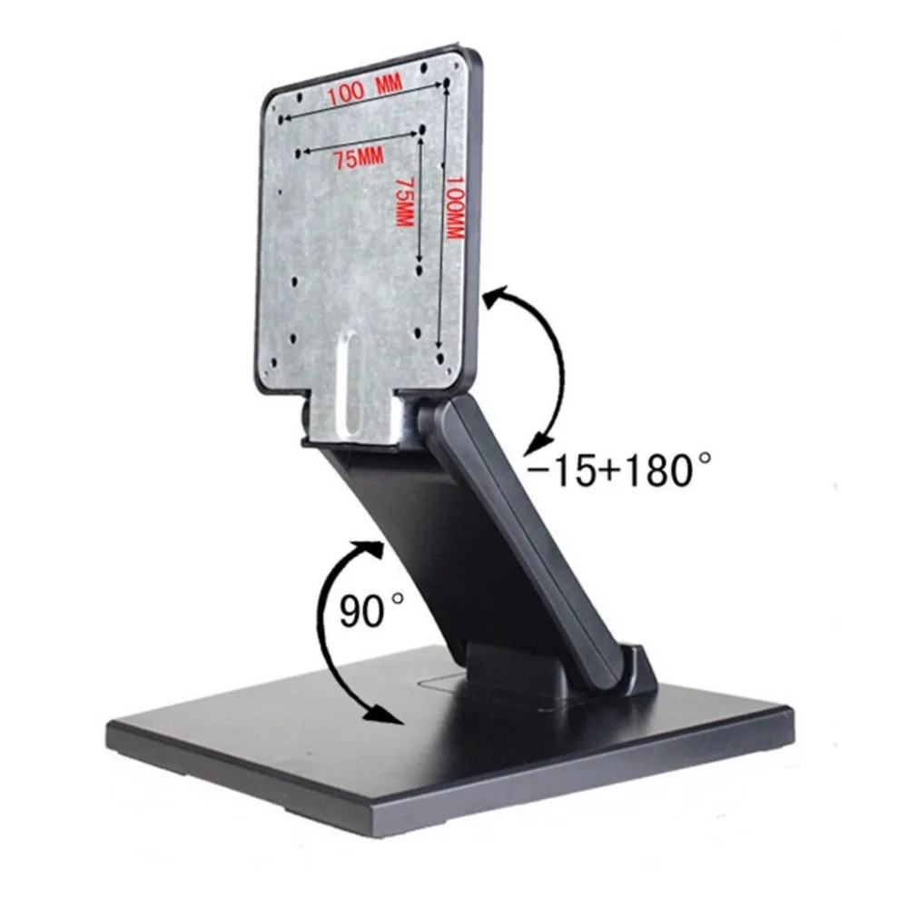 Wearson WS-03A Vesa Monitor Stand Adjustable Height TV Holder for 10-24inch LCD Monitor with Vesa Mount 75x75 100x100mm