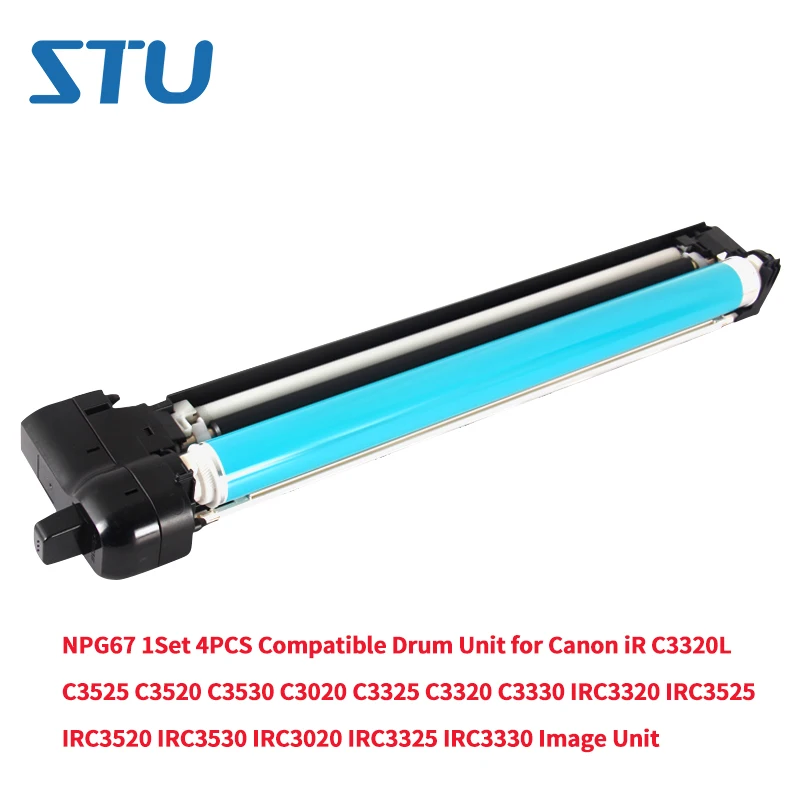 NPG67 1Set 4PCS Compatible Drum Unit for Canon iR C3320L C3525 C3520 C3530 C3020 C3325 C3320 C3330 IRC3320 IRC3525 Image Unit