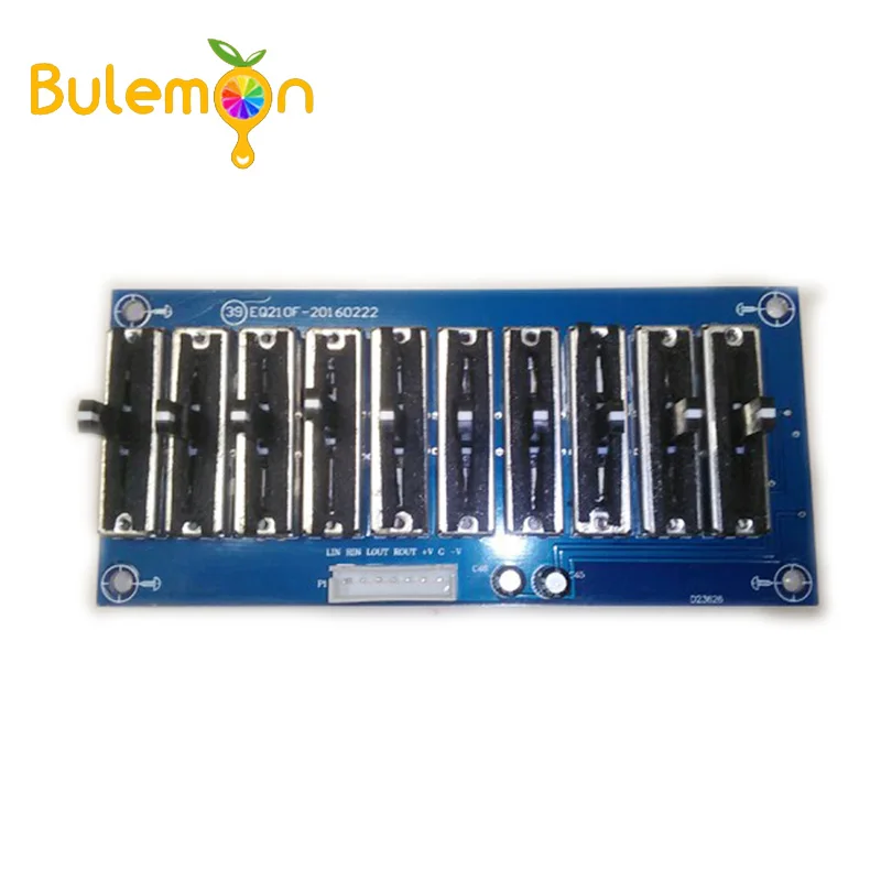 10 Band Stereo EQ Equalizer Board 2.0Channel Preamplifier Tone Adjustable Preamp Module for Amplifier
