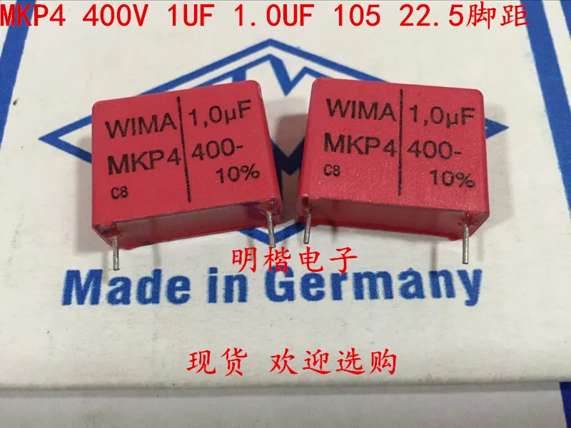 2020 hot sale 10pcs/20pcs German capacitor WIMA MKP4 400V 1UF 1.0UF 400V 105 P: 22.5mm Audio capacitor free shipping