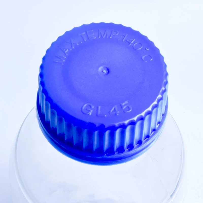 FAPE Reagenzflasche, blauer Schraubdeckel GL45 mm, Borosilikatglas 2000 ml, 3000 ml, 5000 ml, schwere Wand, Abschlussprobenfläschchen,